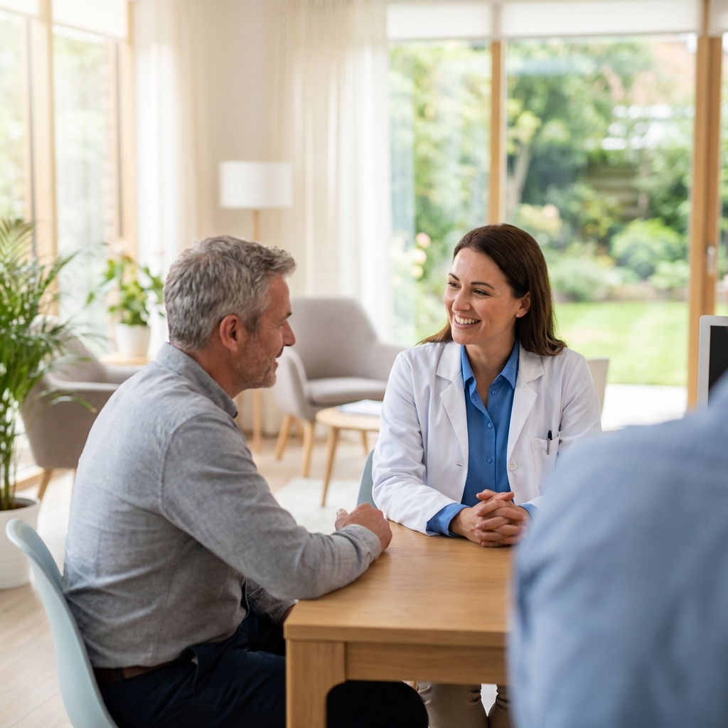 Doctor consulting with patient